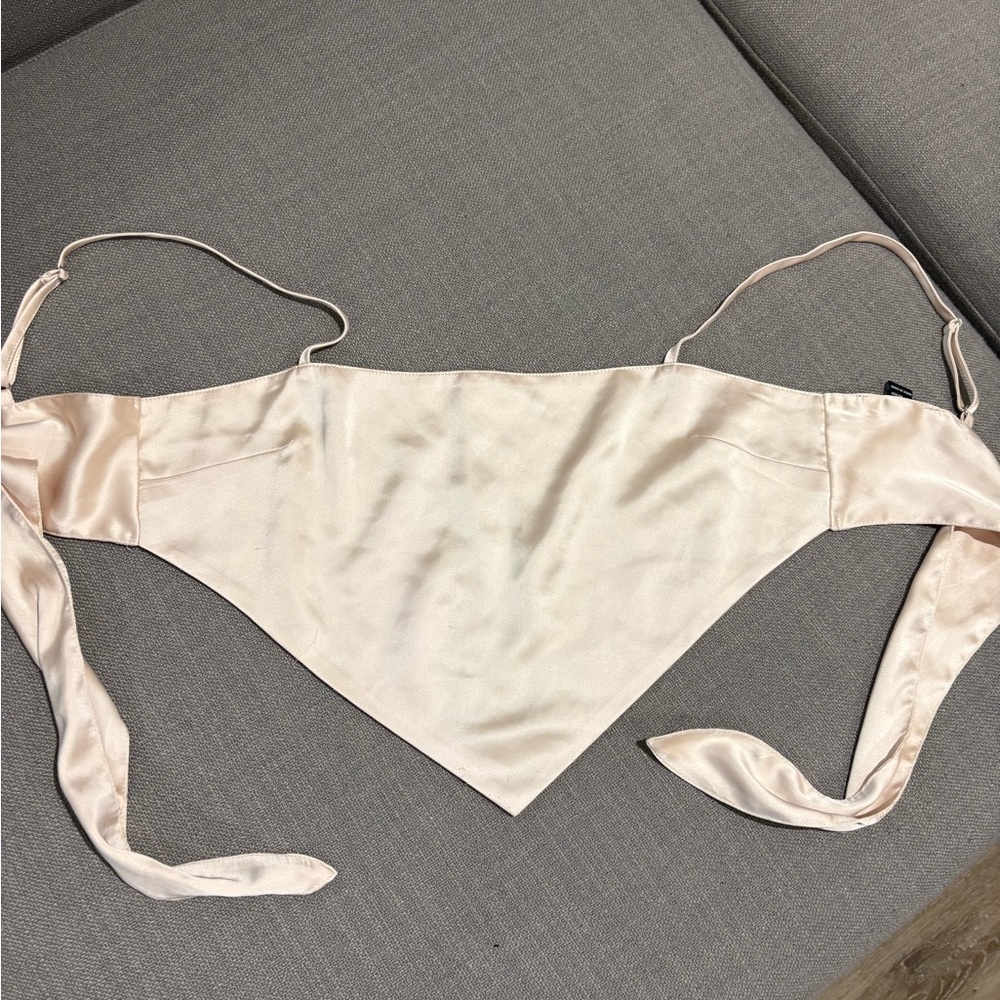 Forever 21 Cream Satin Bandeau